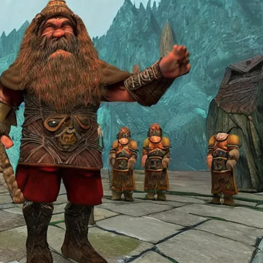 Image similar to the great dwarven welcome gesture