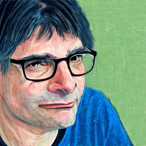 Image similar to steve albini, illustration, by pamela colman smith