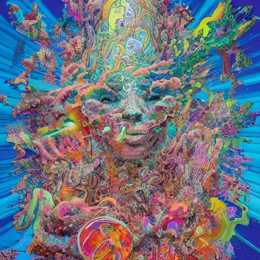 Image similar to art by james jean, moebius, lisa frank, alex grey, justin gerard, john berkey, beksinski, antoni gaudi