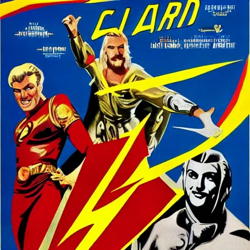 Prompt: flash gordon, poster movie