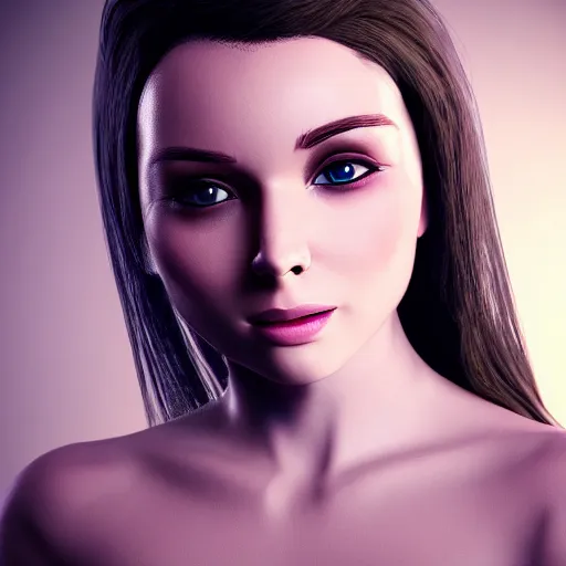 Prompt: beautiful young woman model octane render
