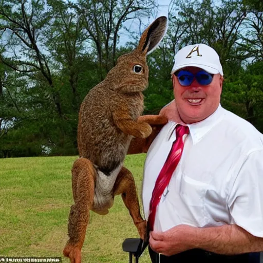Image similar to the representative from alabama, a man with the physical characteristics of a jackrabbit and a toad