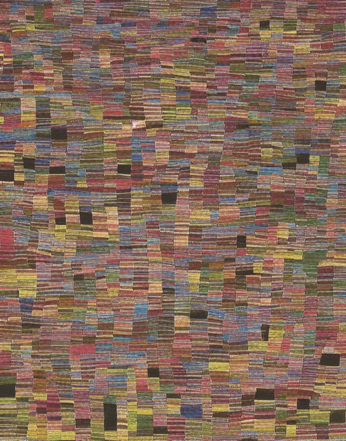 Image similar to a building in a stunning landscape by Anni Albers