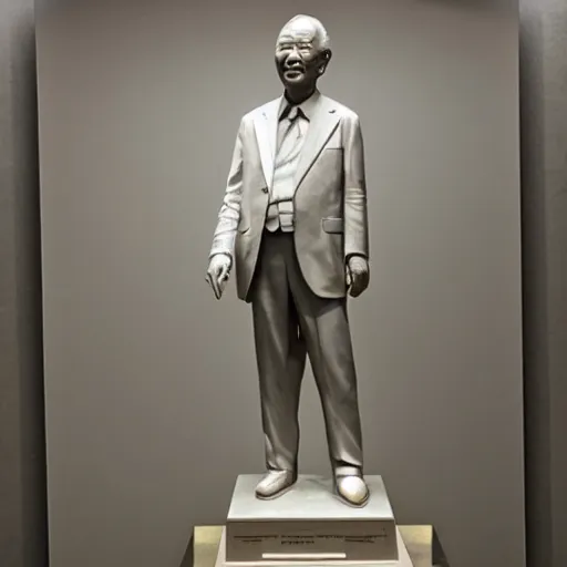 Image similar to photo of a statue of lee kuan yew in a museum