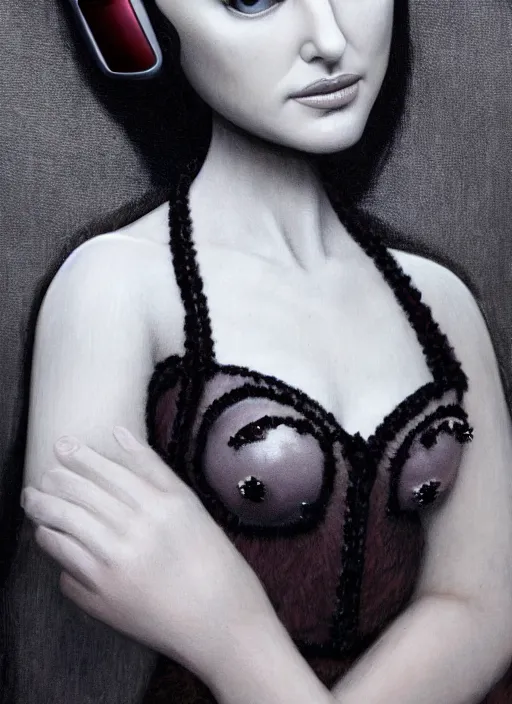 Prompt: natalie portman as a mark ryden doll, detailed digital art, trending on Artstation
