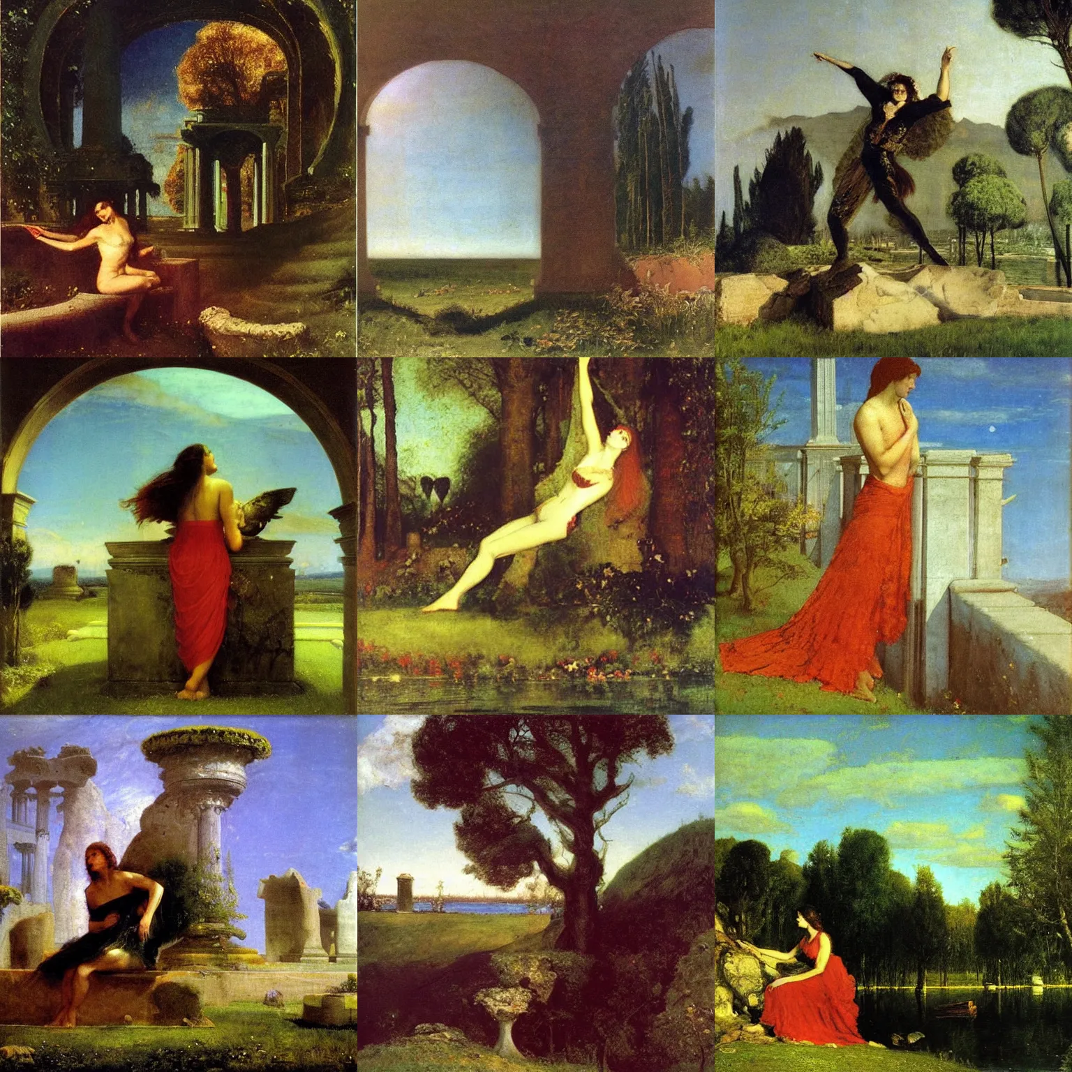 Prompt: artwork by arnold bocklin