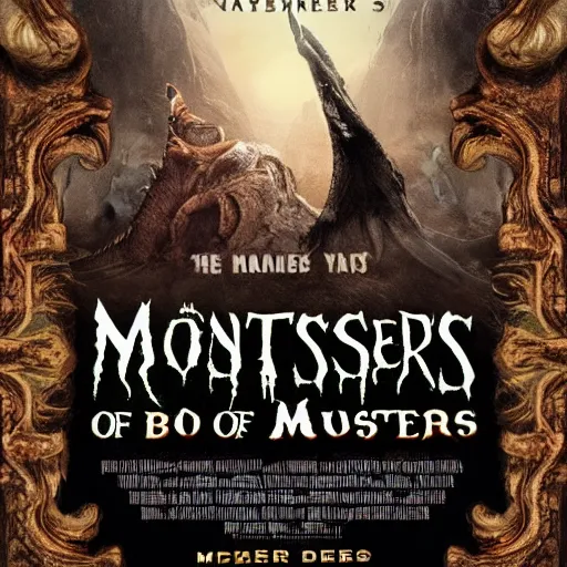 Prompt: book of monsters movie poster