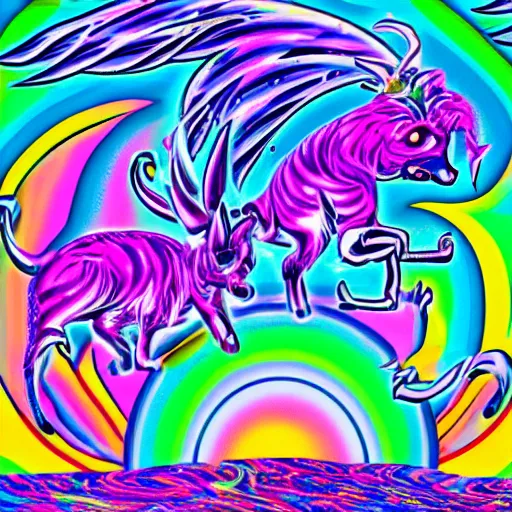 Prompt: coldharbour in the style of lisa frank