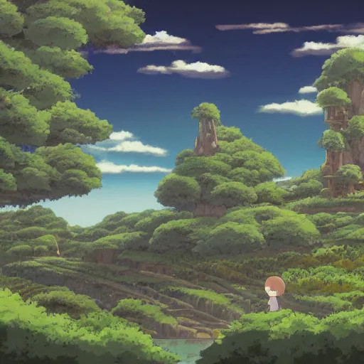 Image similar to landscape of the eternal rest, in the style of studio ghibli, award - winning, 4 k