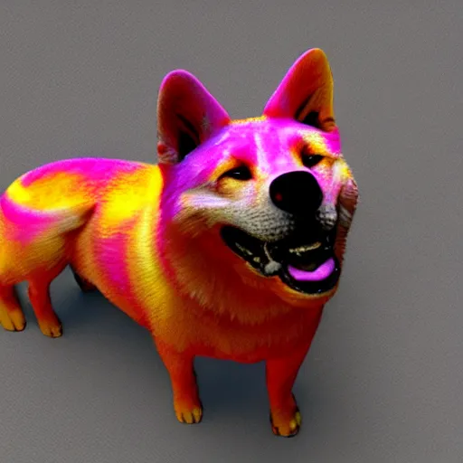 Prompt: doge, lsd, colorful, realistic, 8k, volumetric lighting, detailed,