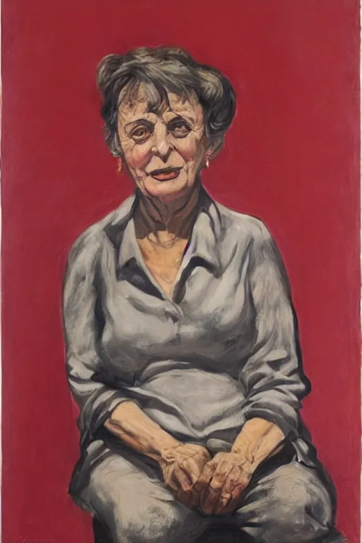 Prompt: portrait of paula rego, by paula rego