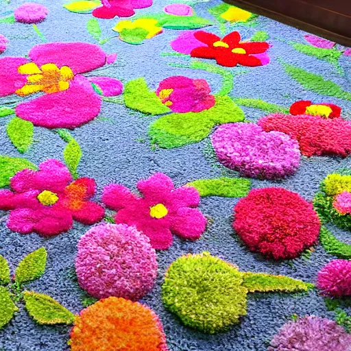 Image similar to carpet made of flowers simple design