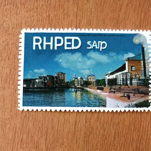 Image similar to ripped up postcard with stamp