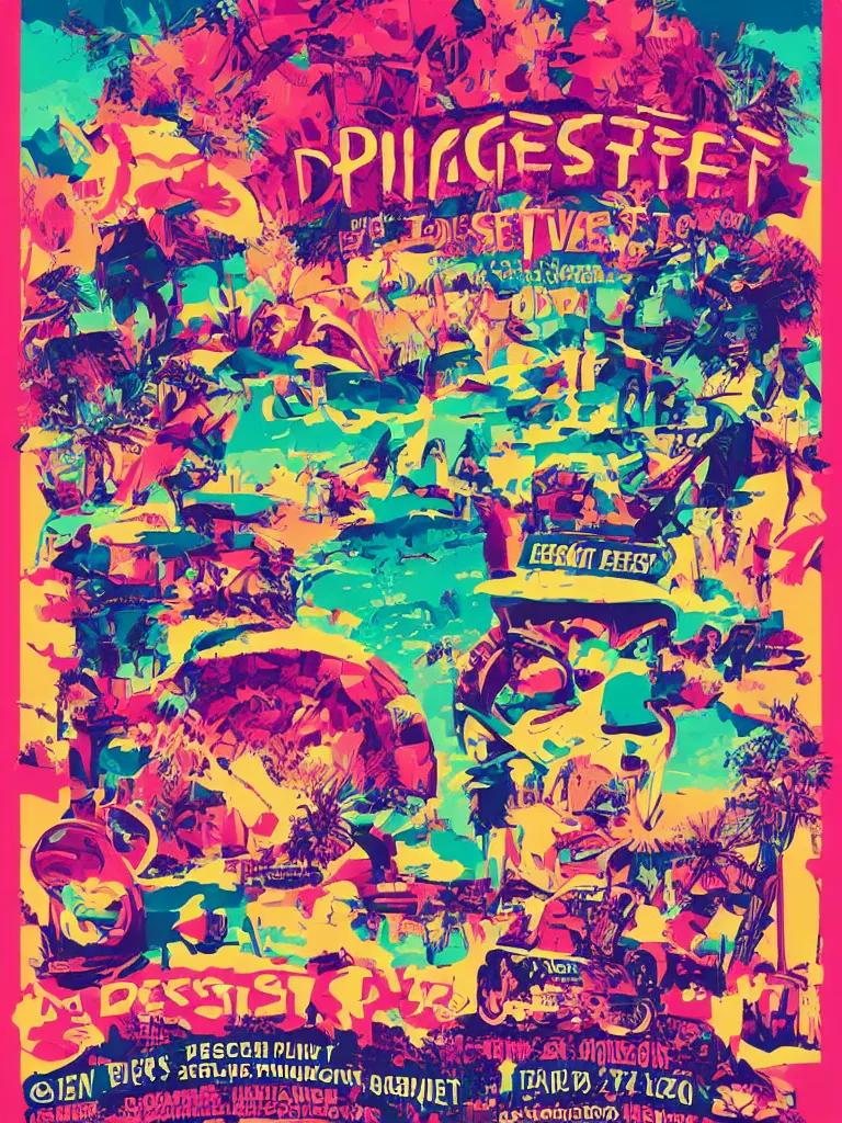 Image similar to poster for the diggerfest festival, really good vibes, aesthetic!!!