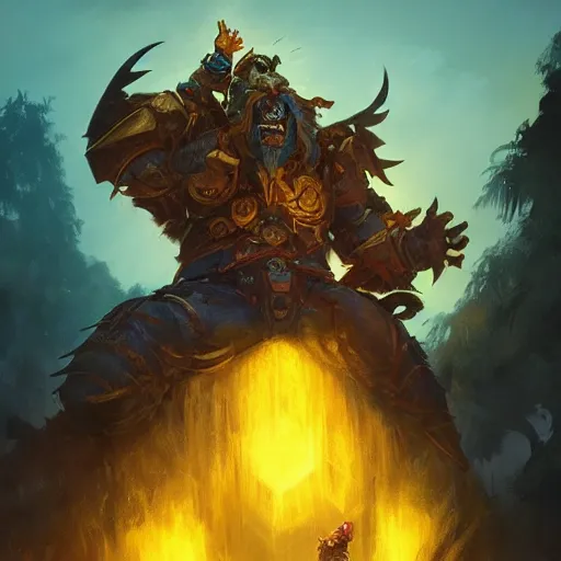 Image similar to a beast rider, warrior sitting, beast rider, yellow theme, bright art masterpiece artstation. 8 k, sharp high quality artwork in style of jose daniel cabrera pena and greg rutkowski, concept art by tooth wu, blizzard warcraft artwork, hearthstone card game artwork, beast rider