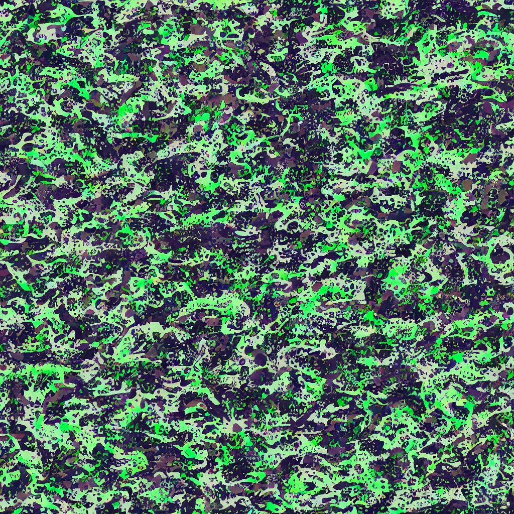 Image similar to shape of toads, error, camouflage pattern, camo made of frogs, minimal, abstract, acrylic, oil, clay, line work, mixed, stipples, glitch, datamosh, data, cybernetic, splotches, painting, dark, eerie