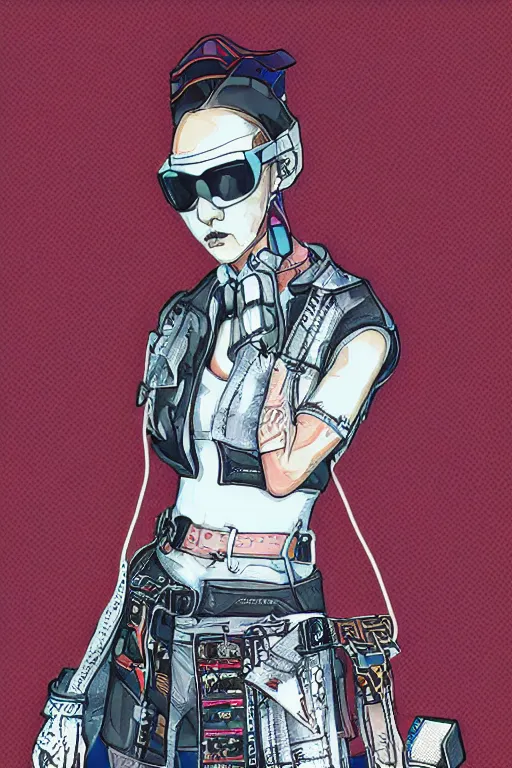Image similar to cypherpunk fashion illustration, ultra detailed, fine detail