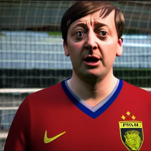 Image similar to Sweaty David Mitchell as Mark Corrigan in Fifa 22