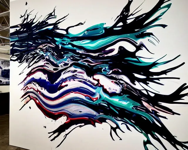 Image similar to huge fluid artwork by futura 2 0 0 0