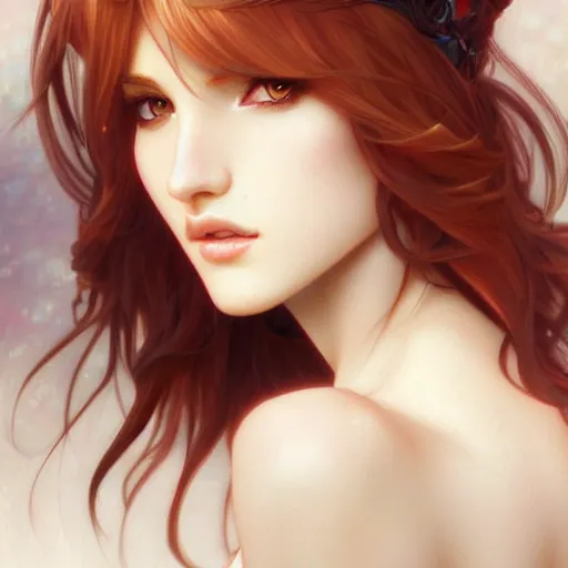 Image similar to ultra realistic illustration, bella thorne as anime, intricate, elegant, highly detailed, digital painting, artstation, concept art, smooth, sharp focus, illustration, art by artgerm and greg rutkowski and alphonse mucha