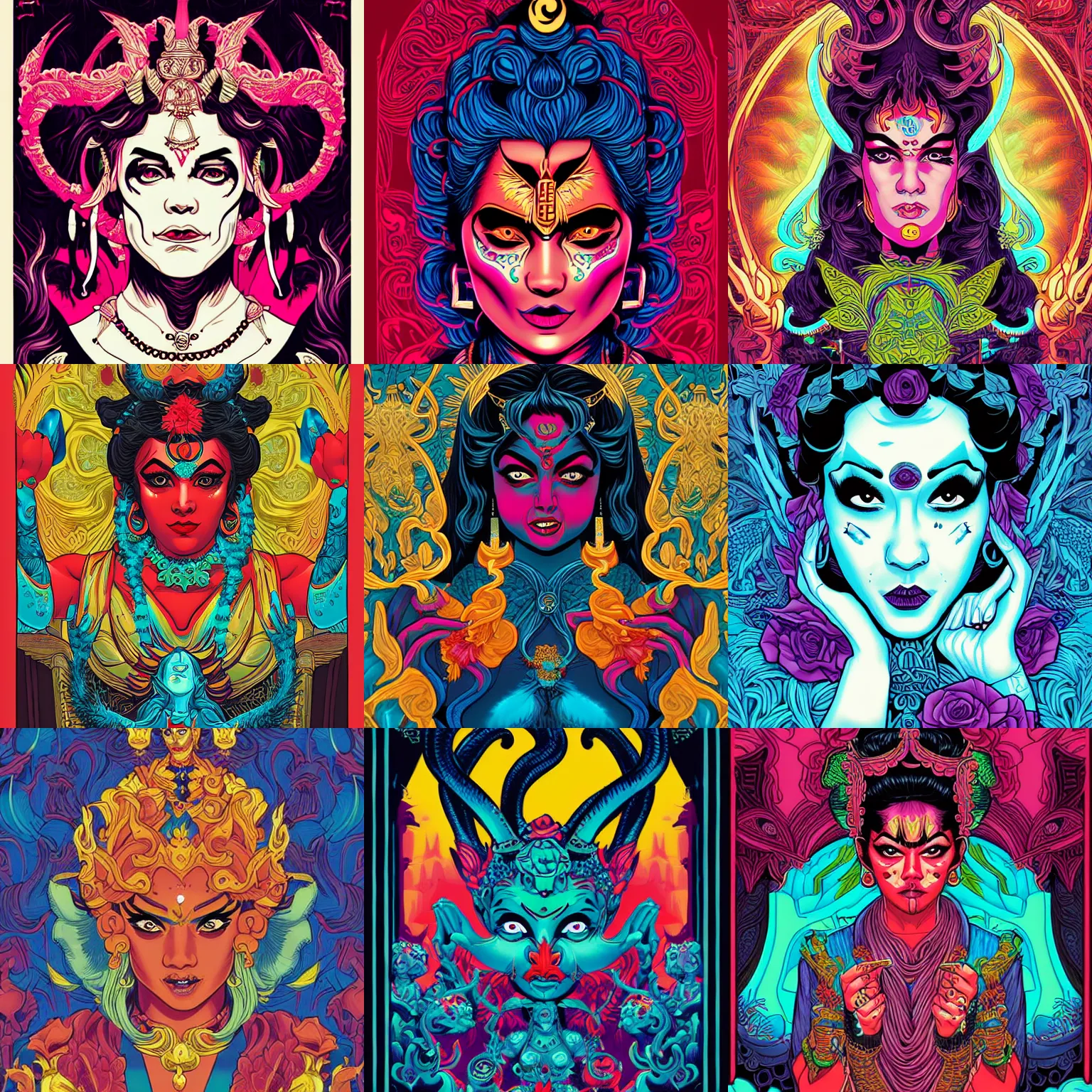 Prompt: Kali by James Jean and dan mumford and strongstufftom