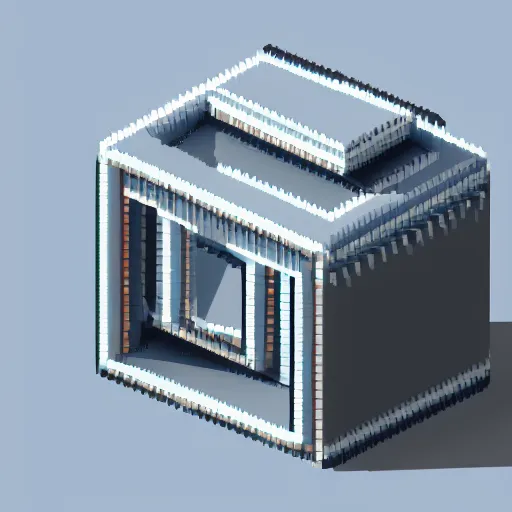 Image similar to isometric 3 d printer pixelated from a video game