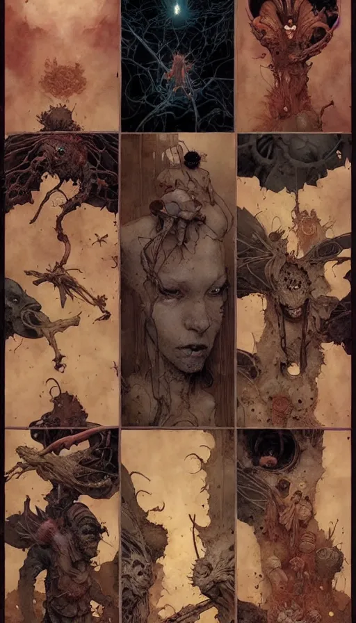 Image similar to the most interesting 6 panel dark marvel comic by chiara bautista, beksinski and norman rockwell and greg rutkowski weta studio and tom bagshaw and james gurney and lucasfilm