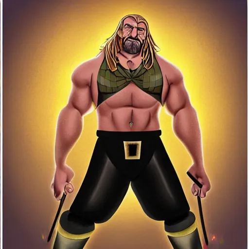 Head-to-shoulder shot of Triple H as a Disney | Stable Diffusion | OpenArt