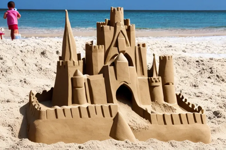 Image similar to a completed sand castle