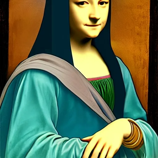 Prompt: Hatsune Miku as the Mona Lisa