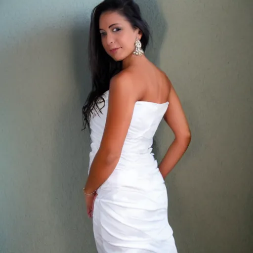 Image similar to colombian woman in pretty dress, smooth, elegant, shoulders, full body