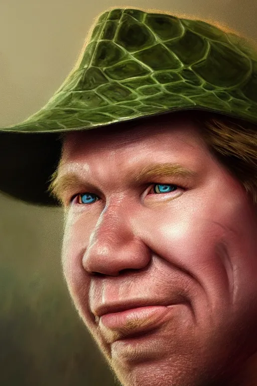 Image similar to ultra detailed close up facial portrait of steve irwin the crocodile hunter, extremely detailed digital painting, in the style of fenghua zhong and ruan jia and jeremy lipking and peter mohrbacher, mystical colors, rim light, beautiful lighting, 8 k, stunning scene, raytracing, octane, trending on artstation