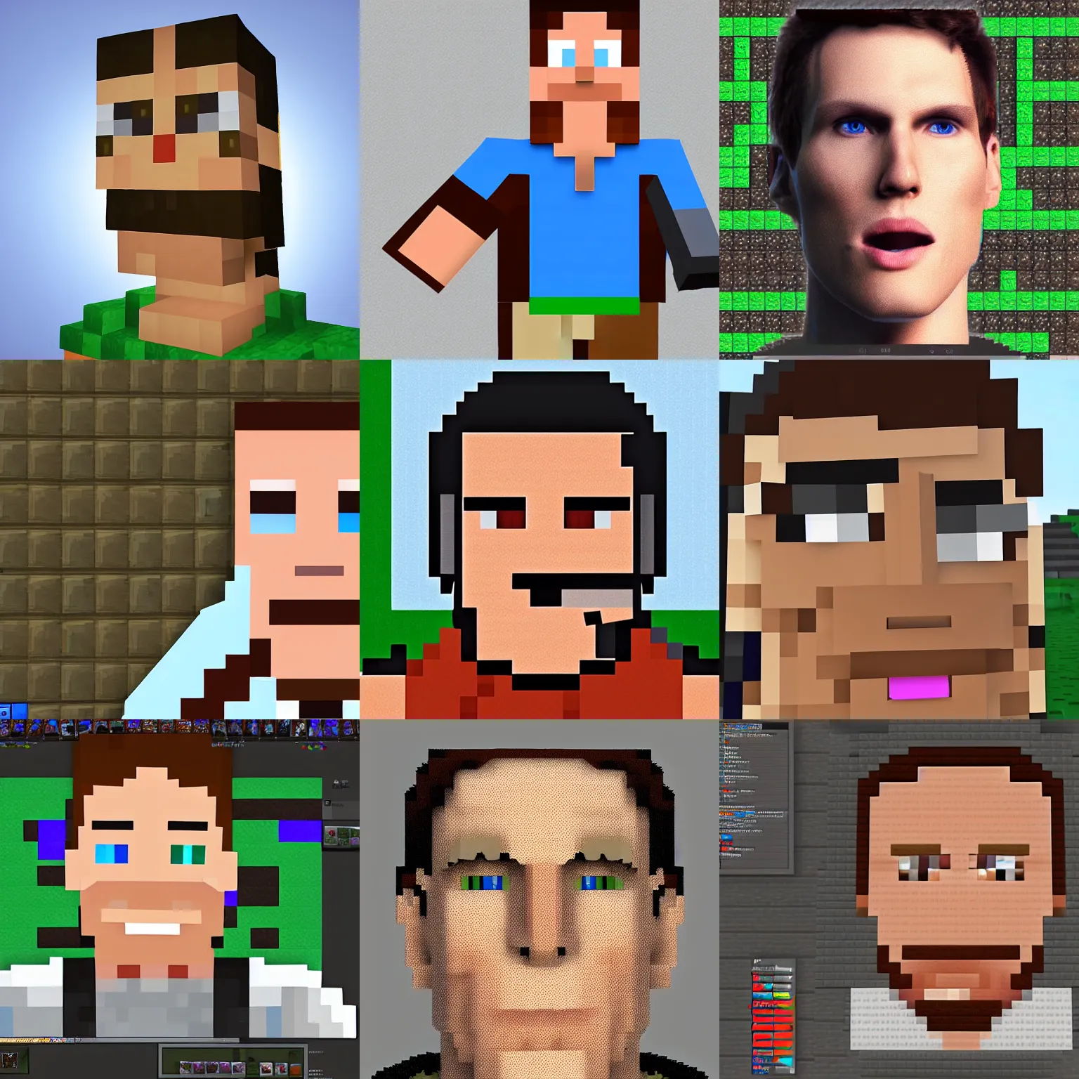 Prompt: portrait of jerma985 in minecraft, gaming, detailed, 4k