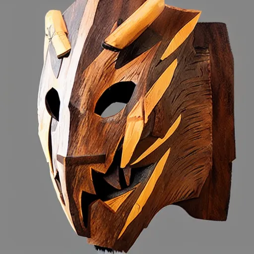 Image similar to monster hunter wooden mask