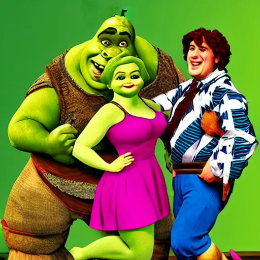 Image similar to shrek 8 0 s pinup