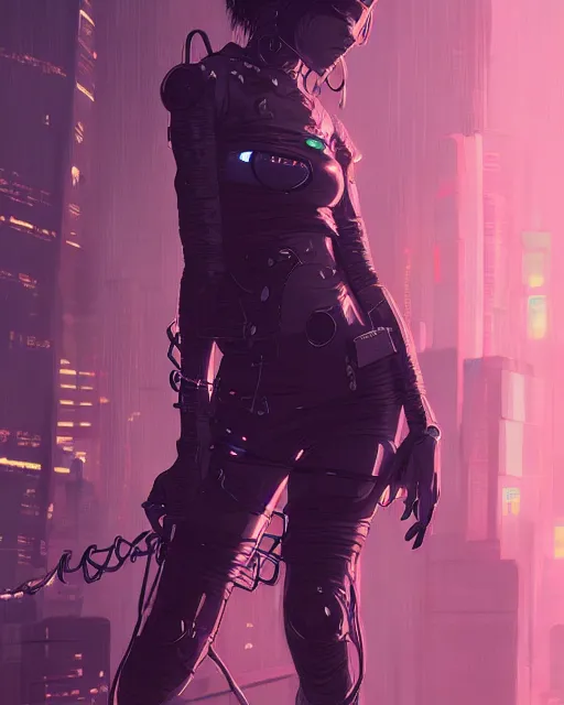 Image similar to female cat girl, wearing cyberpunk intricate streetwear, beautiful, detailed portrait, cell shaded, 4 k, concept art, by wlop, ilya kuvshinov, artgerm, krenz cushart, greg rutkowski, pixiv. cinematic dramatic atmosphere, sharp focus, volumetric lighting, cinematic lighting, studio quality