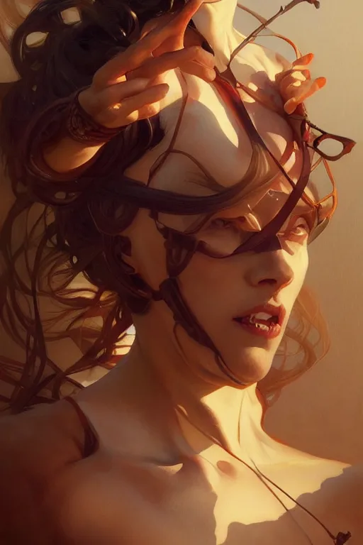 Image similar to canon man performer, realistic painting, symmetrical, highly detailed, digital painting, artstation, concept art, smooth, sharp focus, illustration, cinematic lighting, art by artgerm and greg rutkowski and alphonse mucha