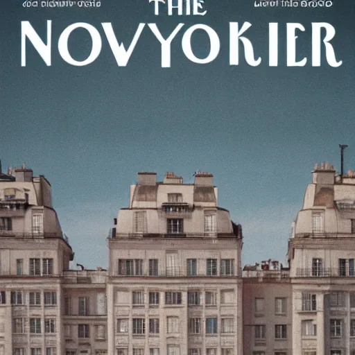 Image similar to cover of newyorker of Paris without water, over crowded by bots, wes anderson style,