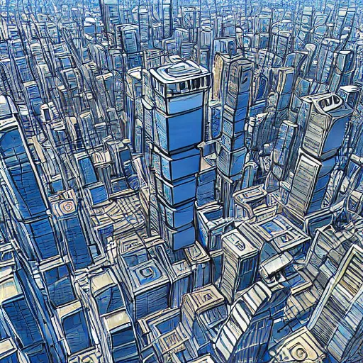 Image similar to the Mega city of Uber-Land, digital art trending on ArtStation