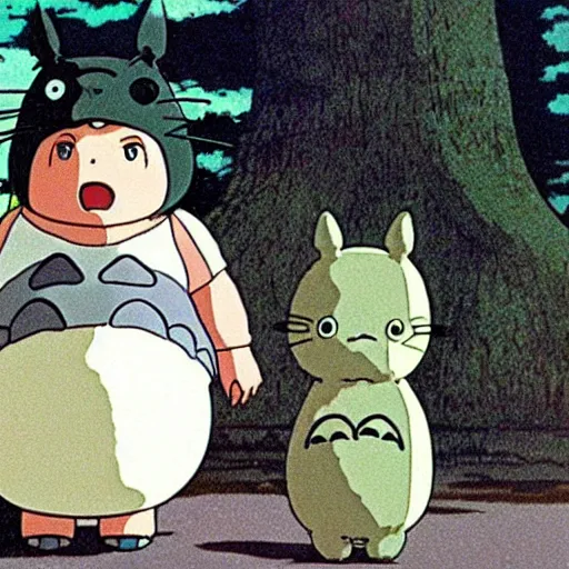 Prompt: a still of totoro in Only Yesterday 1991 animation by Studio Ghibli