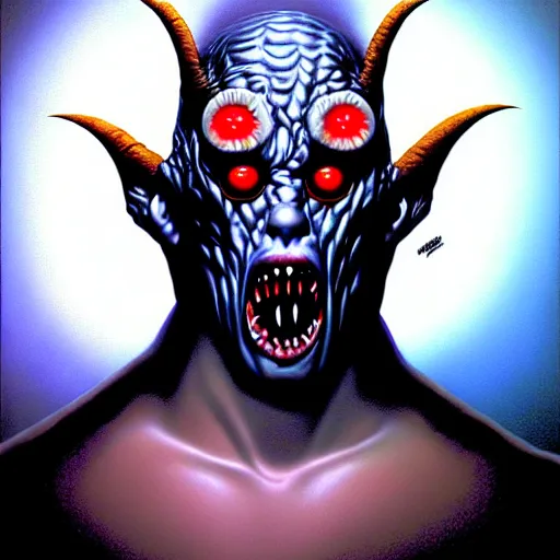 Prompt: portrait of a monster in the style jason edmiston