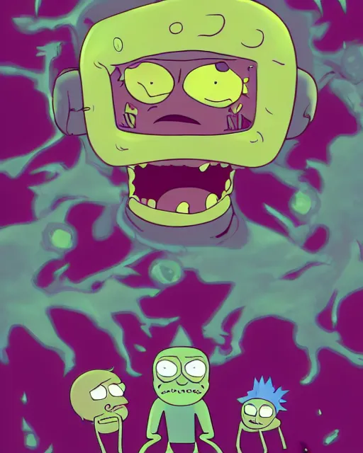 Image similar to pepemon in the style of justin roiland, cinematic lighting, style of rick & morty, photographic, photography. by justin roiland