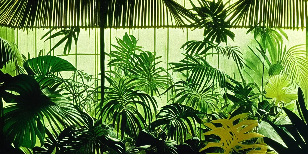 Image similar to lush tropical forest, against light, glare, bright details, contrasting, daylight, highly detailed, by dieter rams 1 9 9 0, national geographic magazine, reportage photo, natural colors