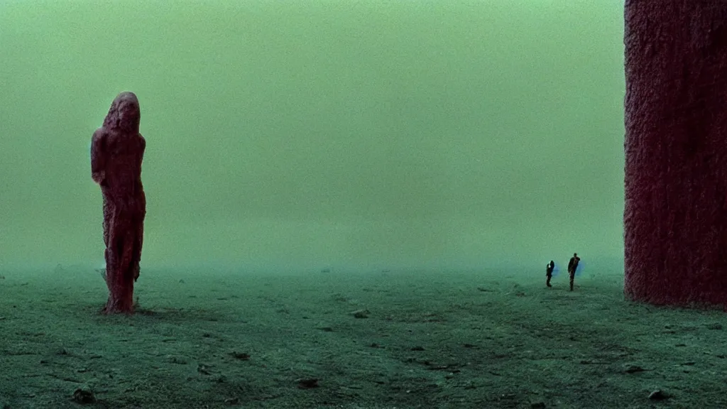 Image similar to the strange creature from my eye, film still from the movie directed by denis villeneuve and david cronenberg with art direction by salvador dali and zdzisław beksinski, wide lens