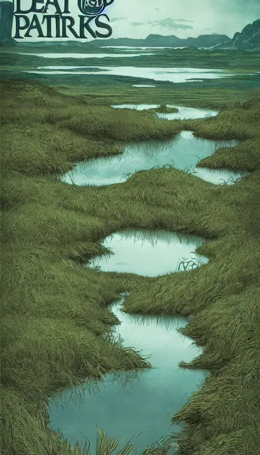 Prompt: national parks poster for the dead marshes from Lord of the Rings