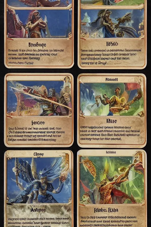 Image similar to ancient babylonian mtg cards