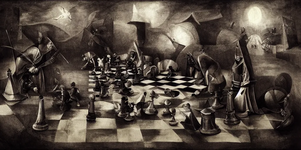Salvador Dali chess board in Montreal Museum of Fine Arts : r/chess