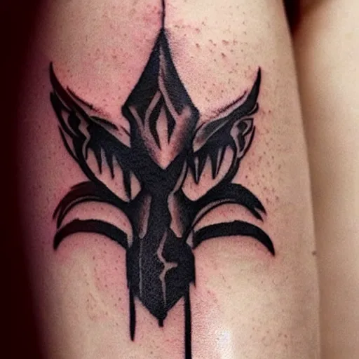 Image similar to dark tattoo of the dark mark from harry potter