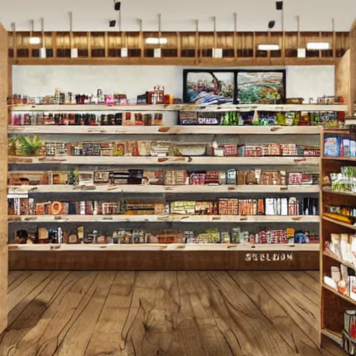 Prompt: bustling busy small shop shelves neat cannabis samples interior design, aussie, environment portrait watercolor drawing by steve hanks, australia tv still render by pixar