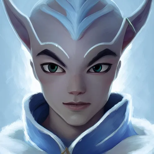 Image similar to face icon stylized minimalist, handsome snow elf with albino skin, ornate silver armour, androgynous, frosty demeanor, loftis, cory behance hd by jesper ejsing, by rhads, makoto shinkai and lois van baarle, ilya kuvshinov, rossdraws global illumination